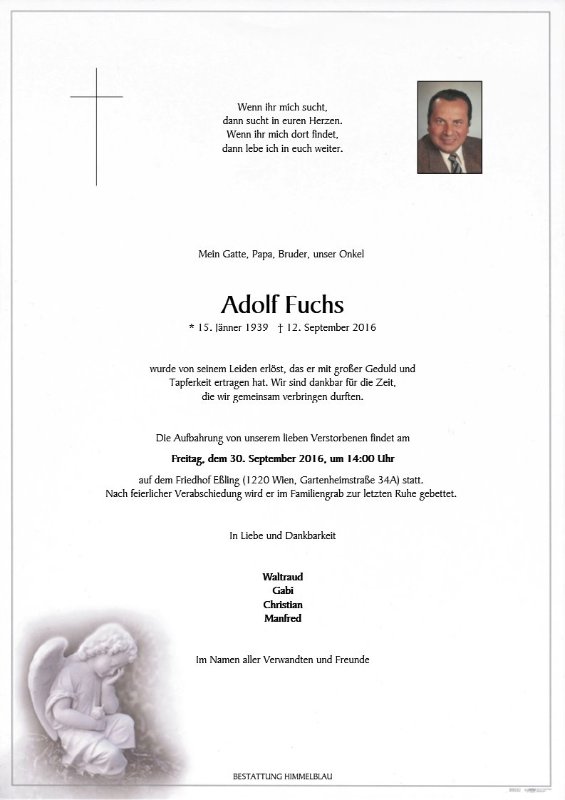 Erinnerungsbild für Adolf Fuchs