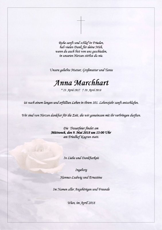 Erinnerungsbild für Anna Marchhart