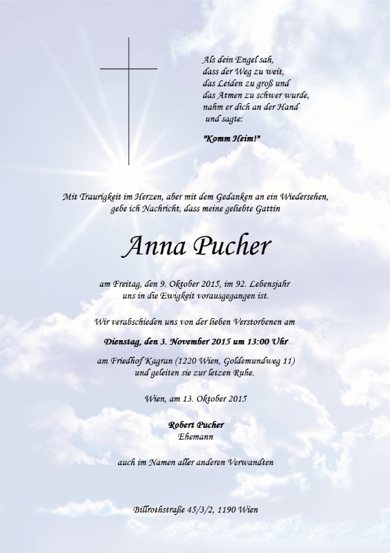 Erinnerungsbild für Anna Pucher
