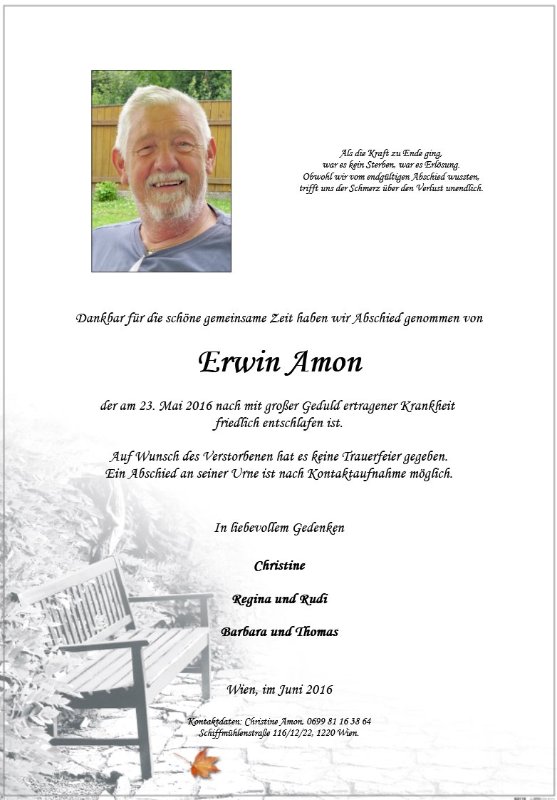 Erinnerungsbild für Erwin Amon