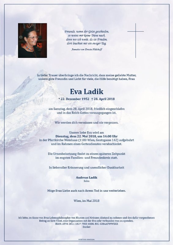 Erinnerungsbild für Eva Ladik