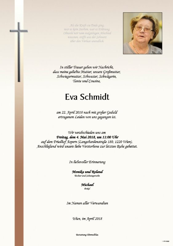 Erinnerungsbild für Eva Schmidt