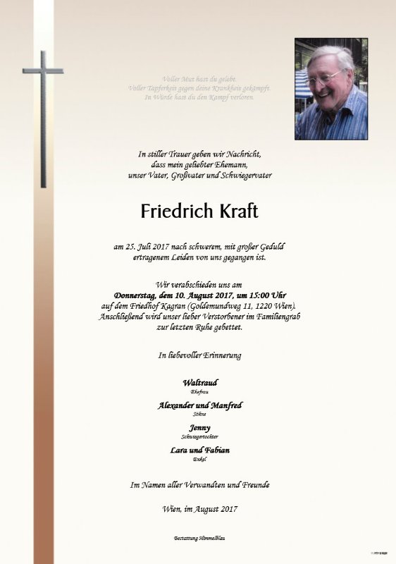 Erinnerungsbild für Friedrich  Kraft
