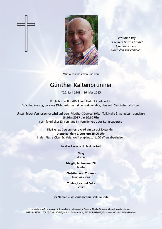 Erinnerungsbild für Günther Kaltenbrunner