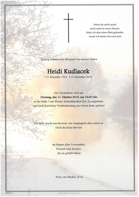 Erinnerungsbild für Heidi Kudlacek