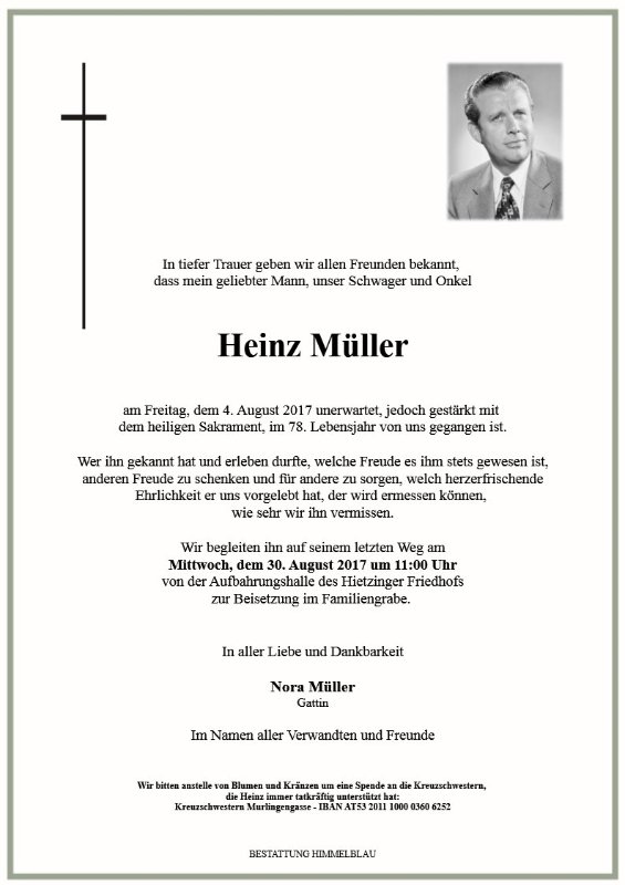Erinnerungsbild für Heinrich Müller