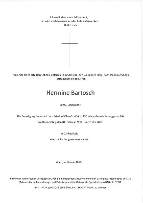 Erinnerungsbild für Hermine Bartosch