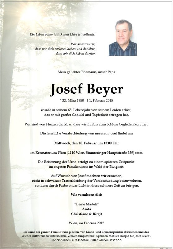 Erinnerungsbild für Josef Beyer