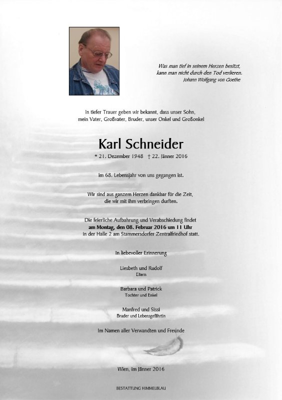 Erinnerungsbild für Karl Schneider