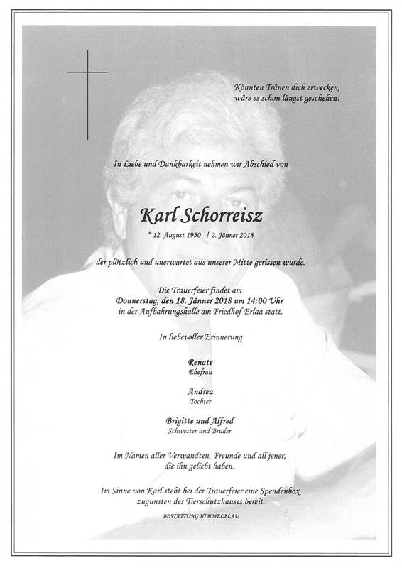 Erinnerungsbild für Karl Schorreisz