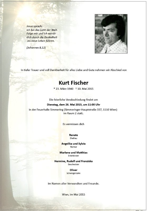 Erinnerungsbild für Kurt Fischer