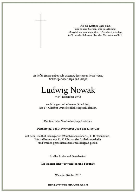 Erinnerungsbild für Ludwig Nowak