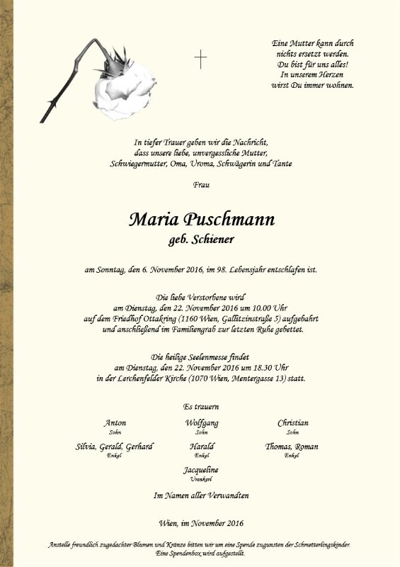 Erinnerungsbild für Maria Puschmann