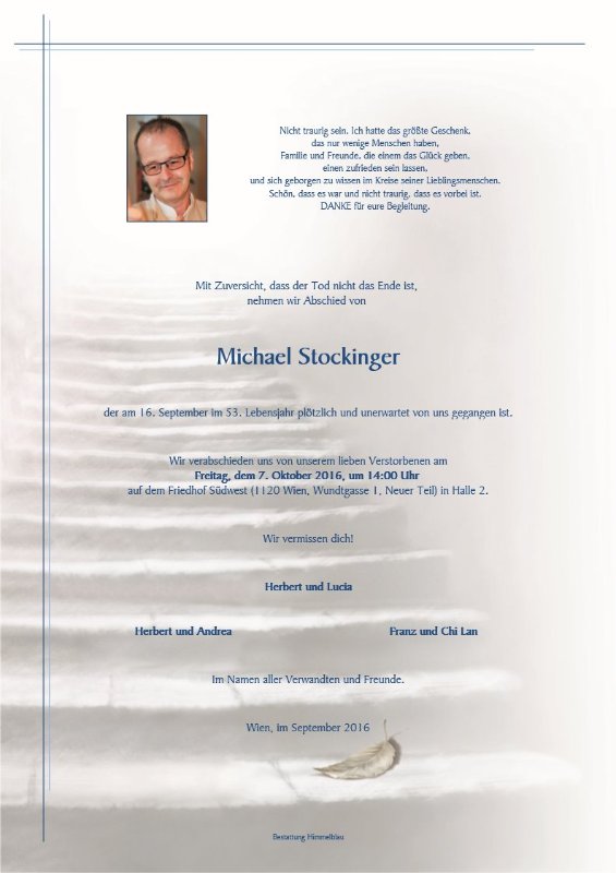 Erinnerungsbild für Michael Stockinger