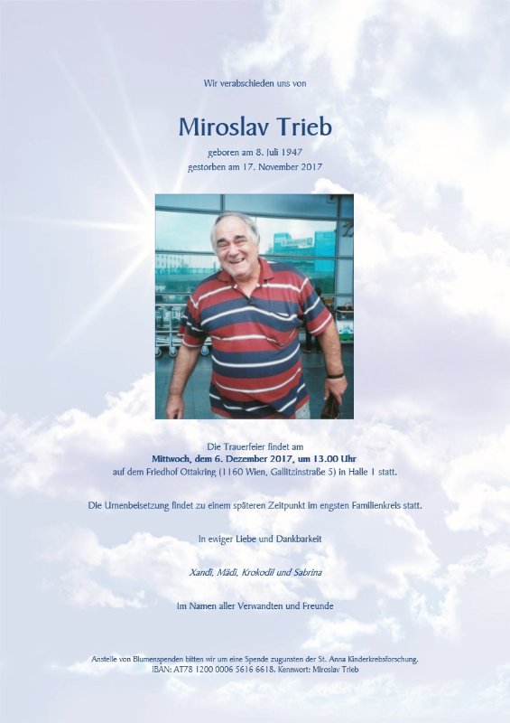 Erinnerungsbild für Miroslav Josef Trieb