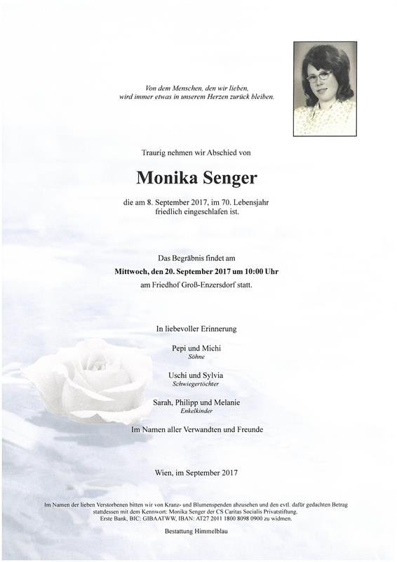 Erinnerungsbild für Monika Senger