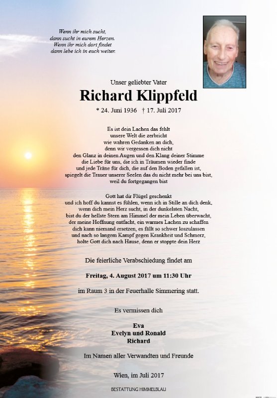 Erinnerungsbild für Richard Klippfeld