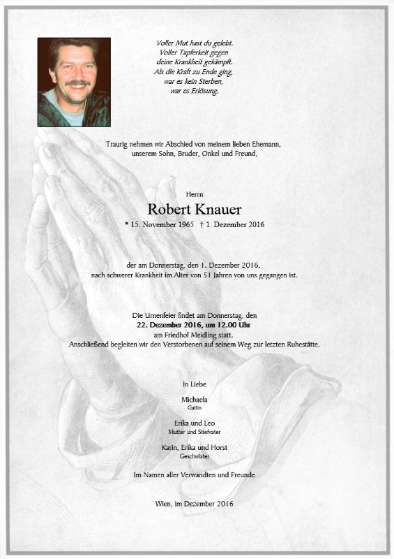 Erinnerungsbild für Robert Knauer