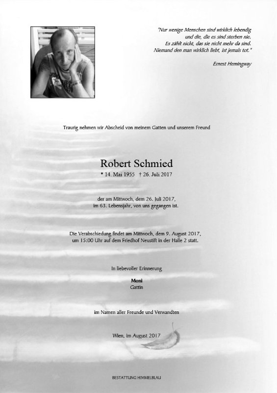 Erinnerungsbild für Robert Schmied