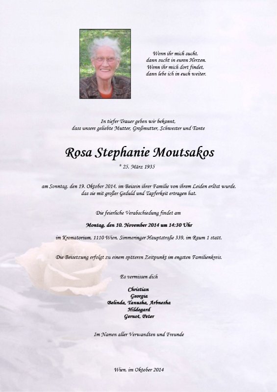 Erinnerungsbild für Rosa Stephanie Moutsakos