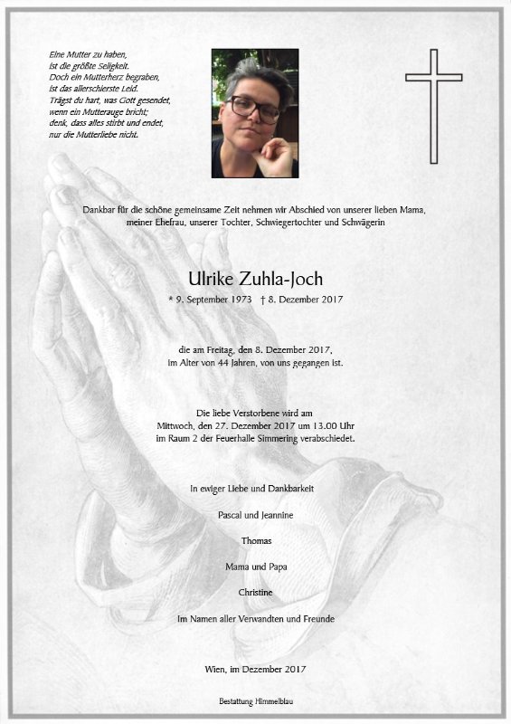 Erinnerungsbild für Ulrike Christine Zuhla-Joch