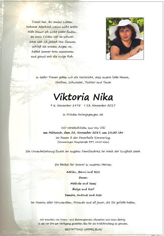 Erinnerungsbild für Viktoria Nika